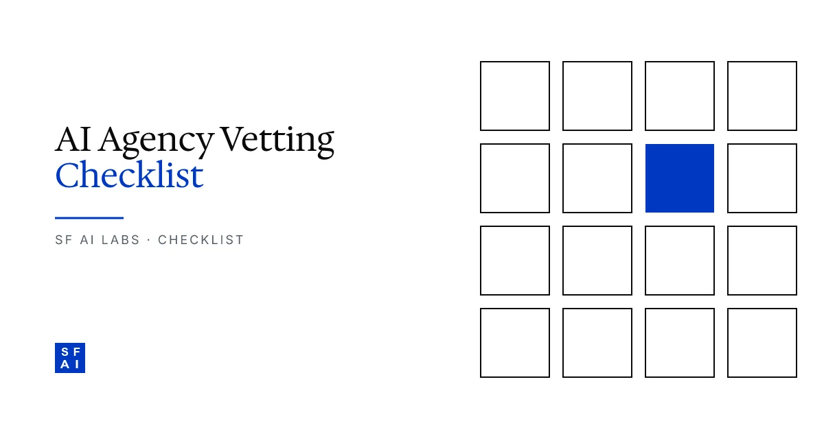 AI Development Agency Vetting Checklist for CTOs