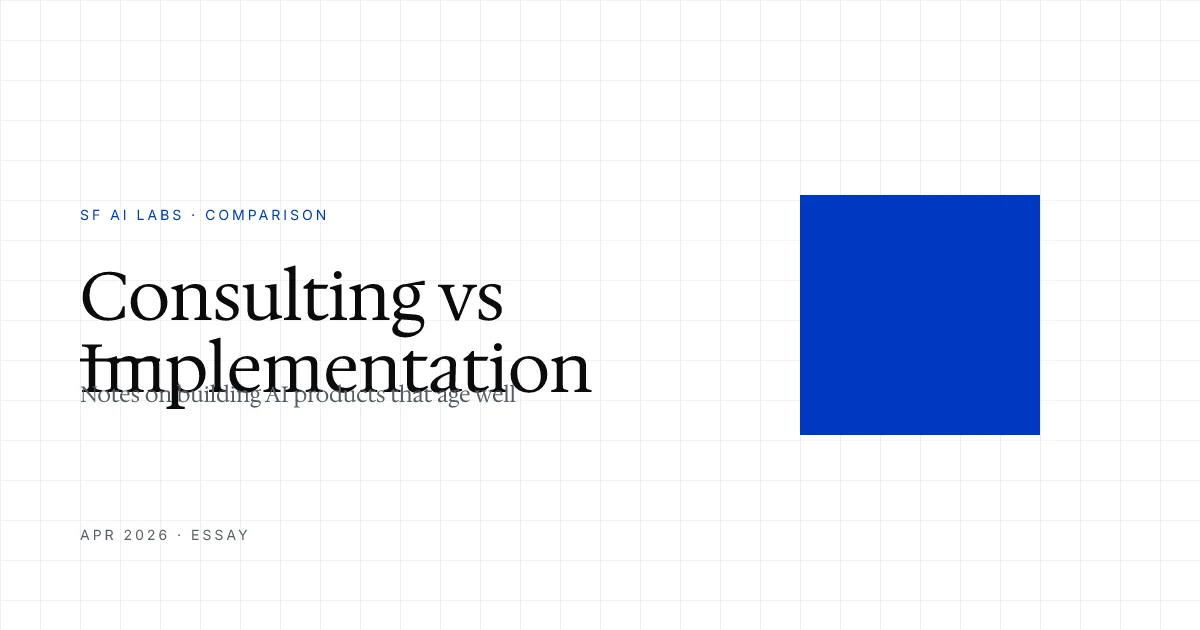 Enterprise AI Consulting vs Implementation Services
