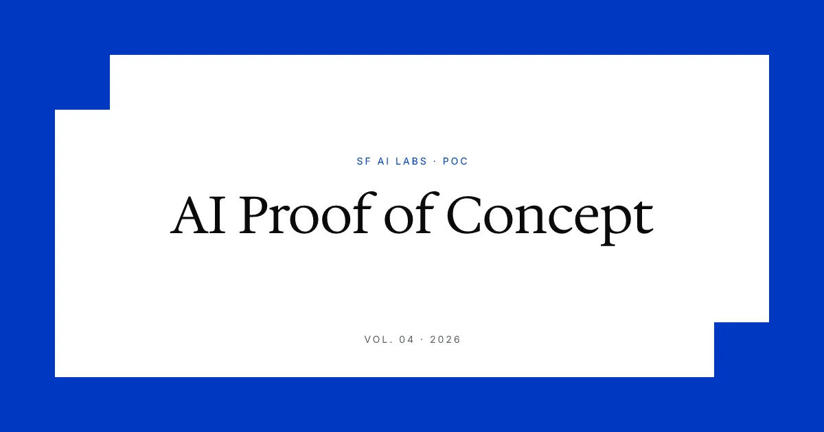 AI Proof of Concept Development: 6-Week Sprint
