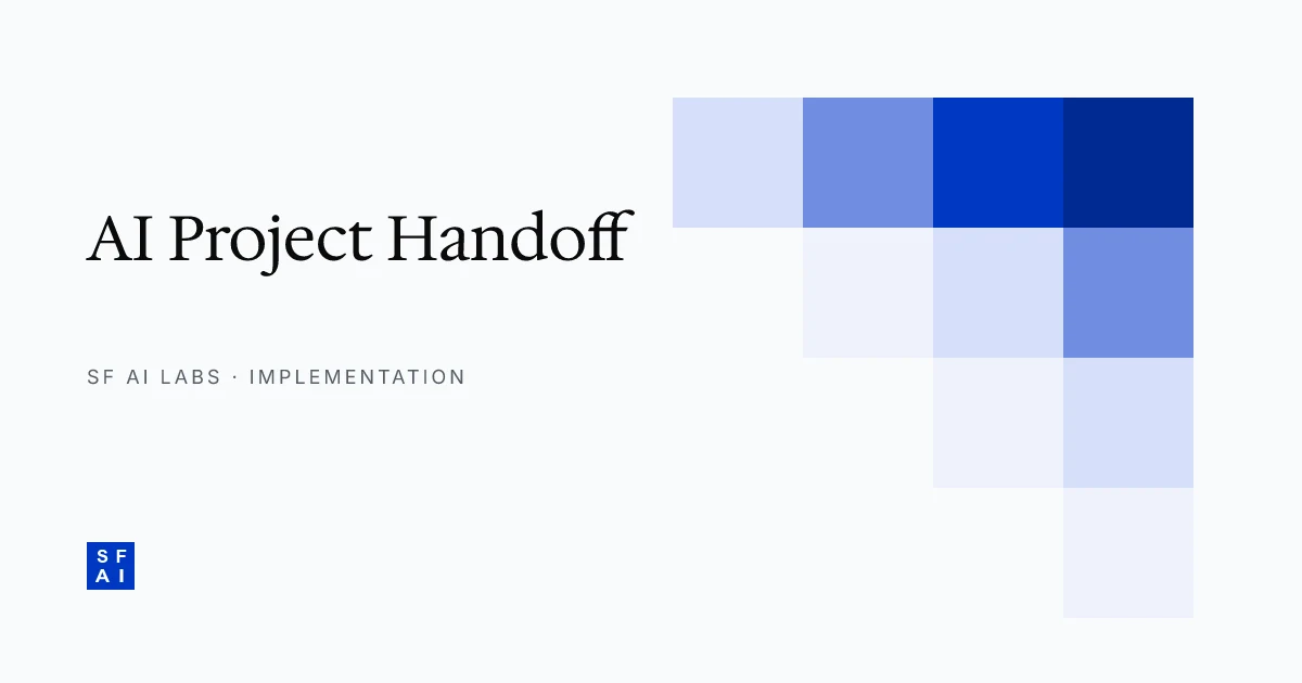 AI Project Handoff: Knowledge Transfer Process