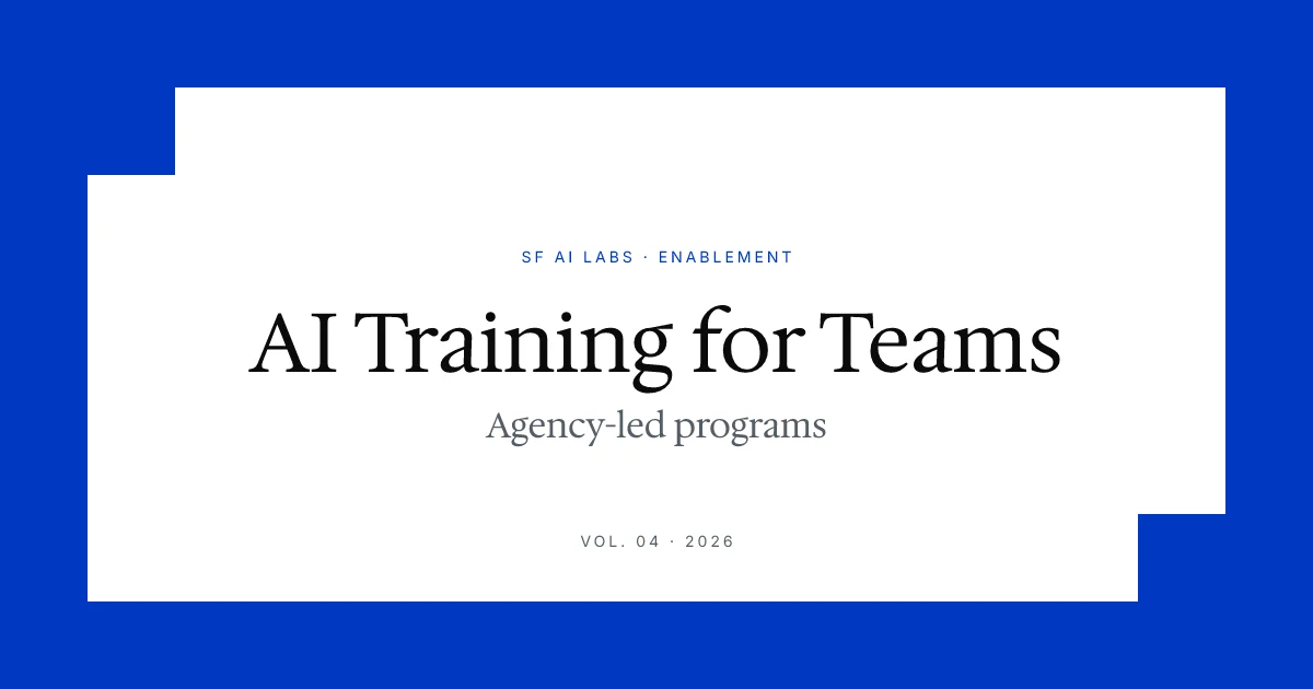 AI Training for Internal Teams: Agency Programs