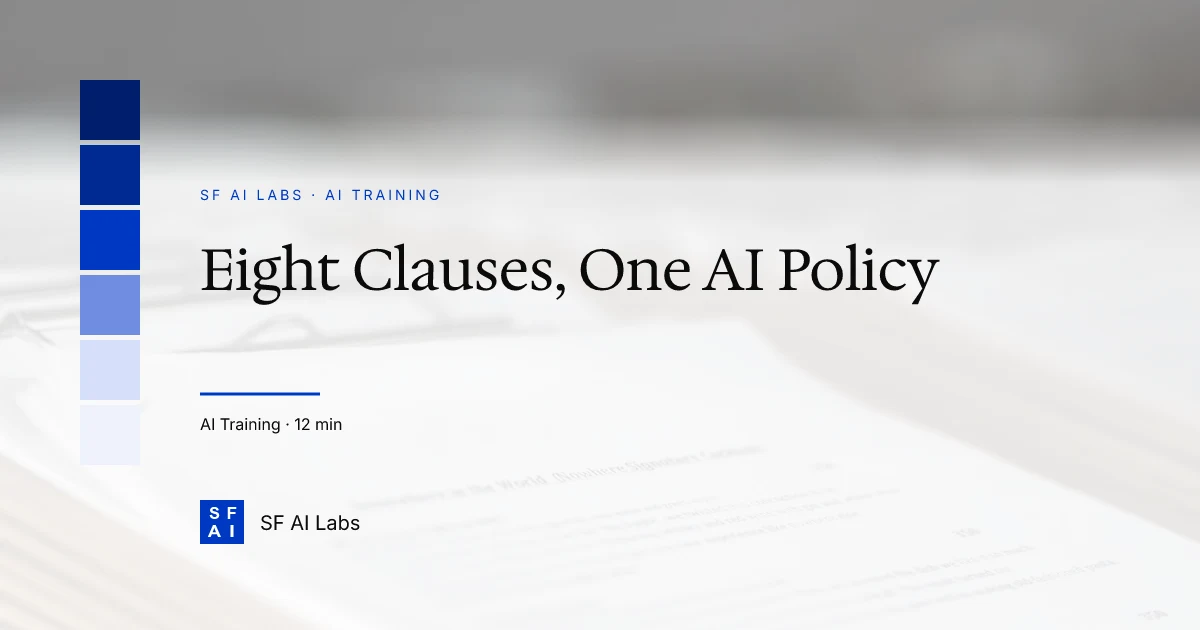 An AI Use Policy for California Employers: The Eight Clauses That Matter