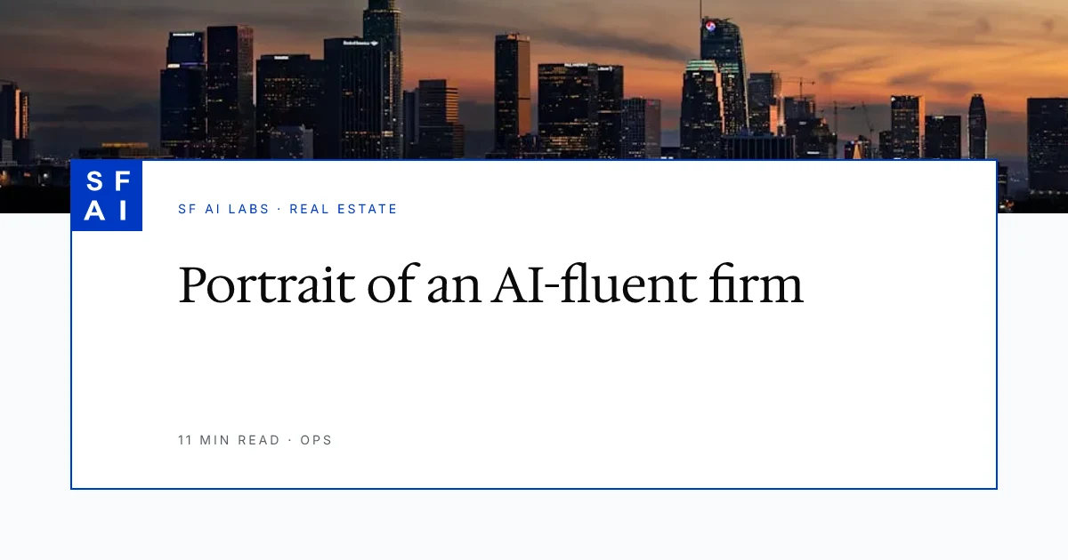 Anatomy of an AI-fluent brokerage