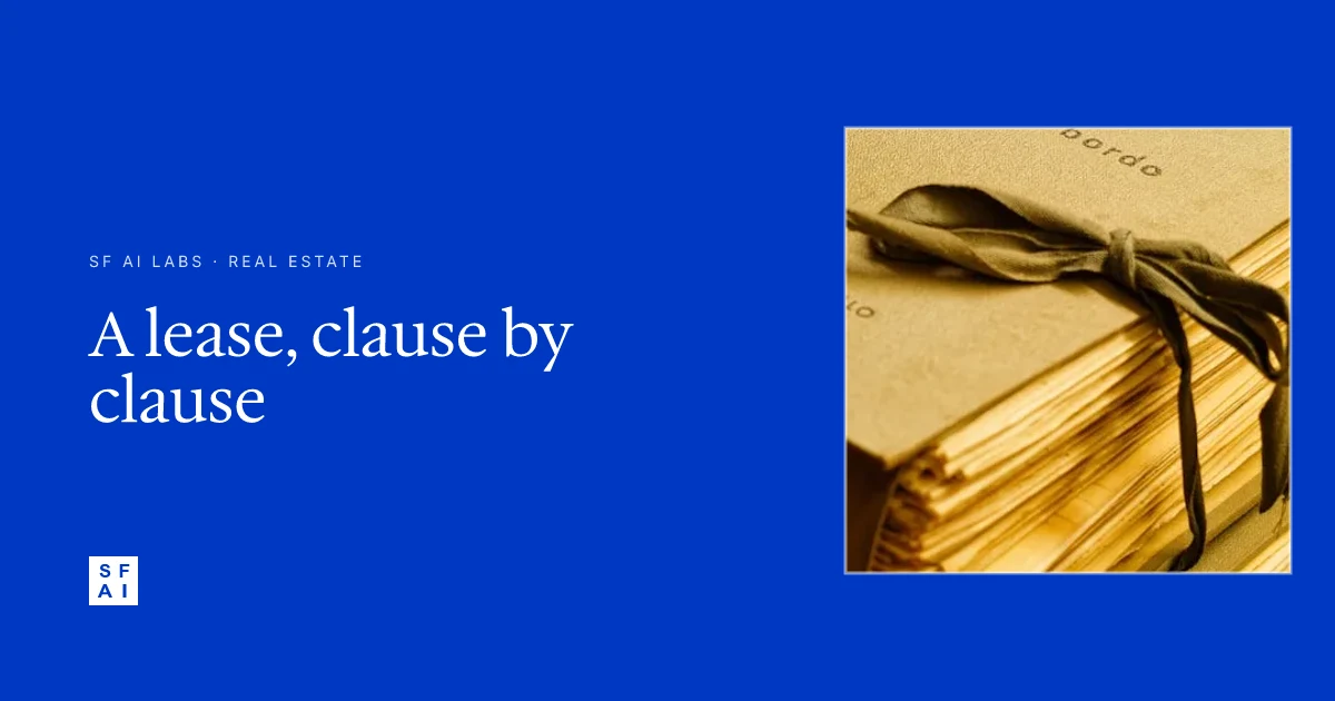 Anatomy of a commercial lease: the clauses AI extracts first