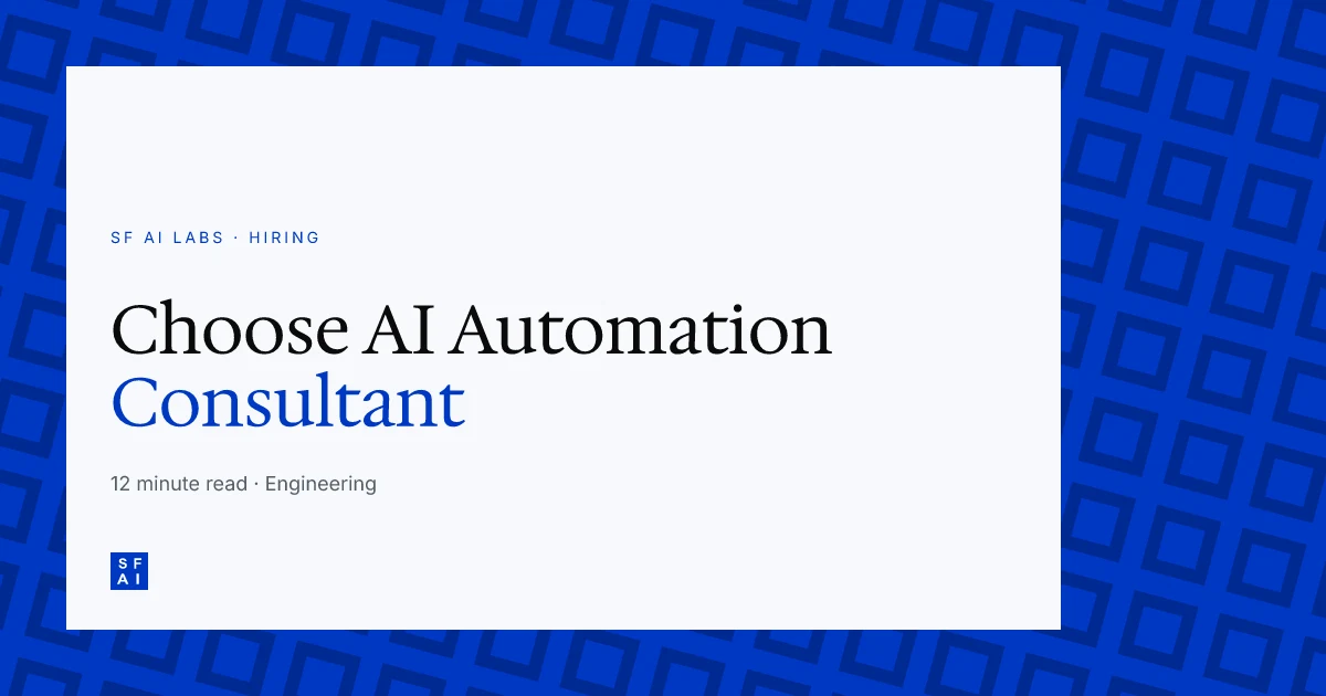 How to Choose an AI Automation Consultant
