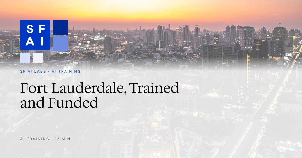 Corporate AI Training in Fort Lauderdale and Broward County for Small Teams