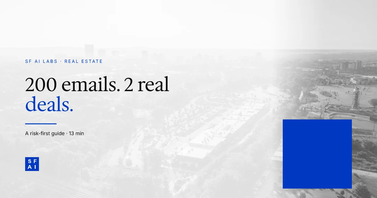 Deal Flow's Hidden Broker-Blast Problem: 200 emails, 2 real deals
