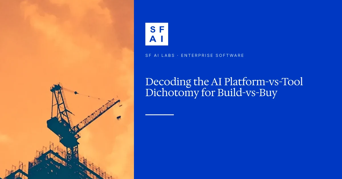 Decoding the AI Platform-vs-Tool Dichotomy for Build-vs-Buy