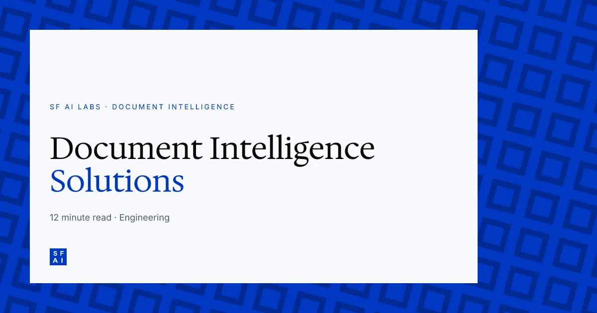 Document Intelligence Solutions: AI Development Services