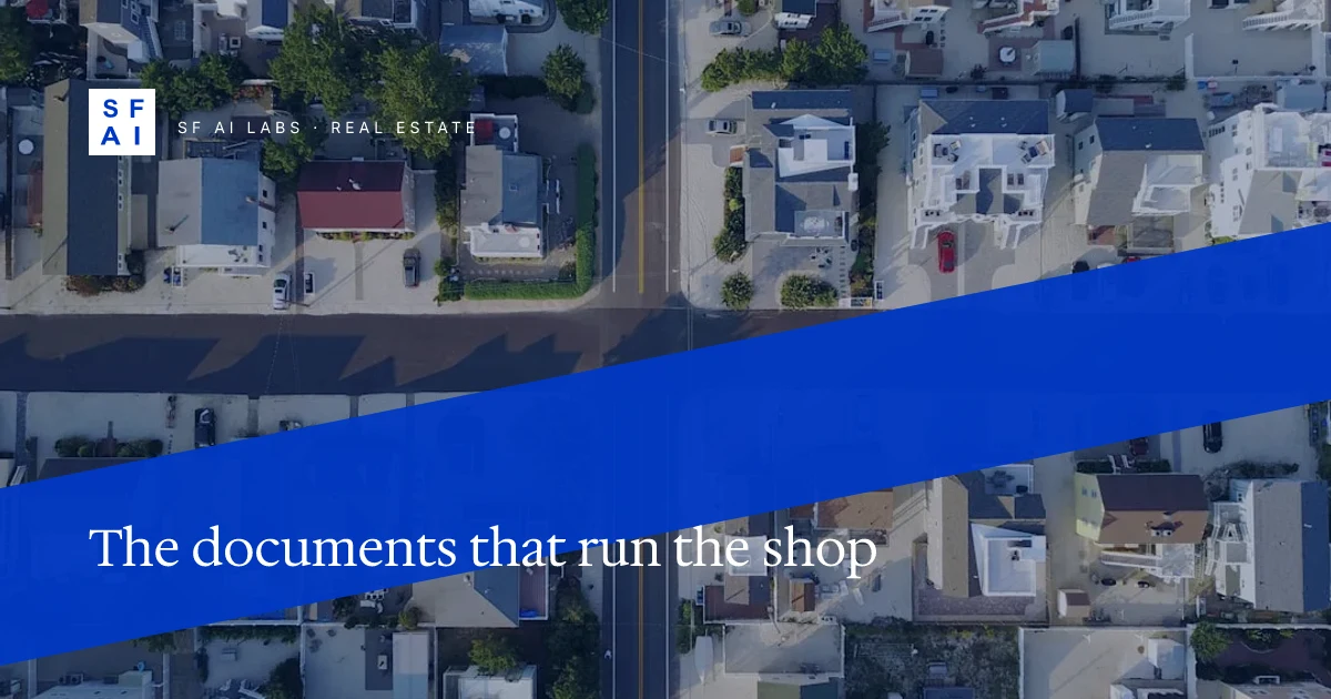 A field guide to the documents that run a PM back office
