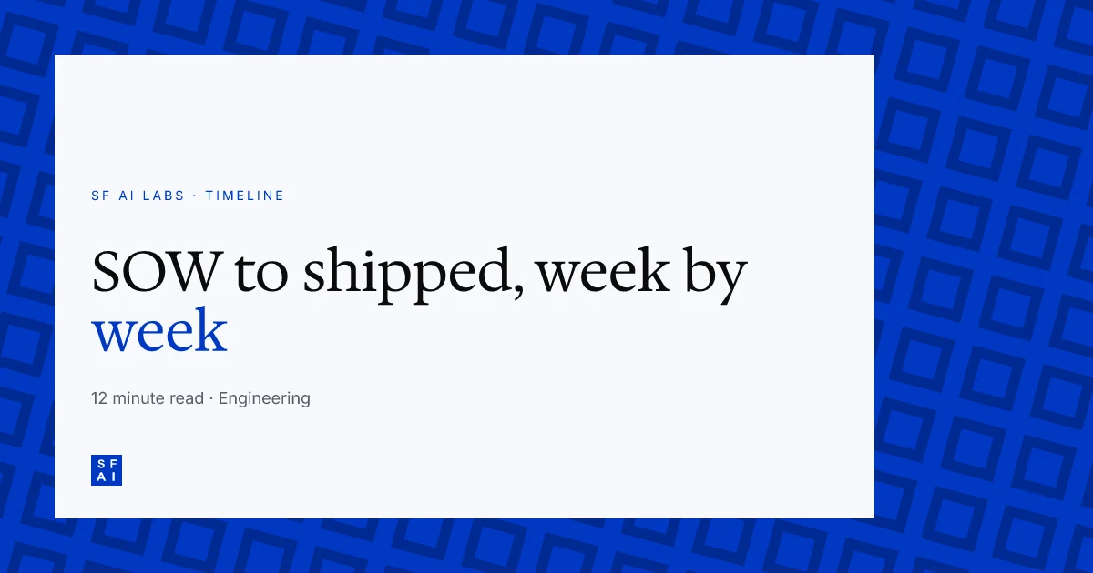 From SOW to shipped: the AI MVP timeline explained