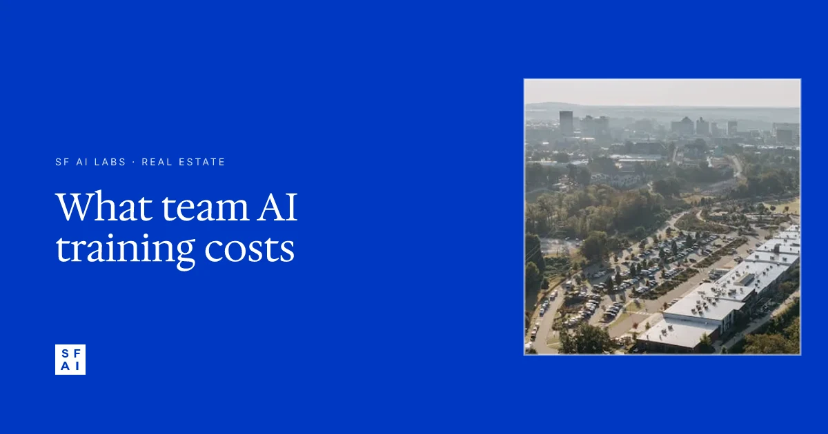 How much does AI training for a commercial real estate team cost in 2026?