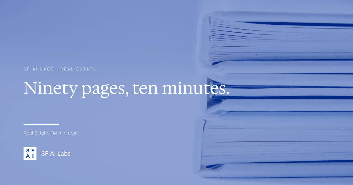 How to summarize a 90-page lease with AI in 10 minutes