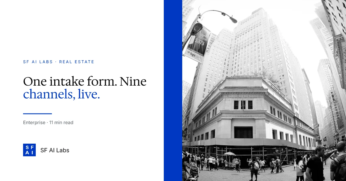Inside an automated listing launch: one intake form, nine channels