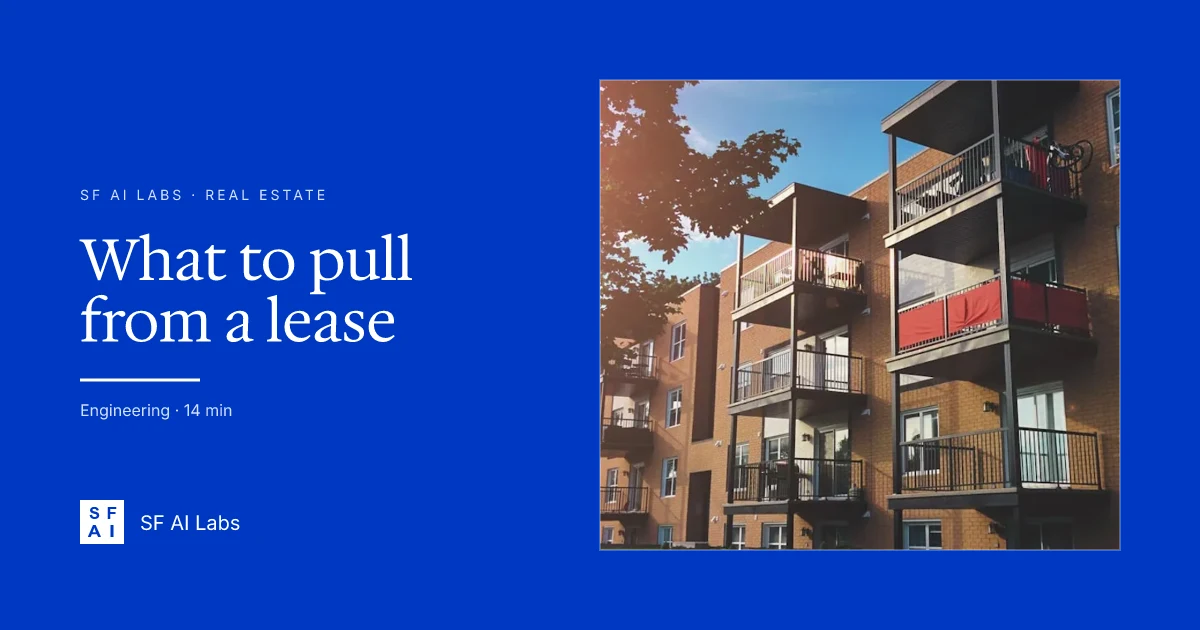The Lease Abstraction Framework: what to extract and why