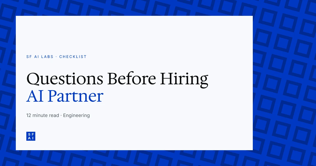 Questions to Ask Before Hiring an AI Integration Partner