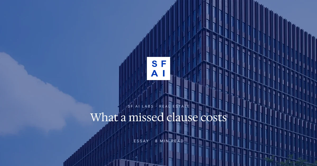 The Real Cost of a Missed Lease Clause