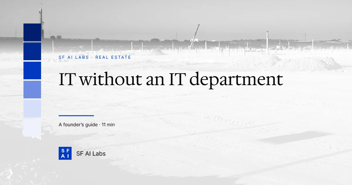 Rethinking IT for Firms With No IT Department