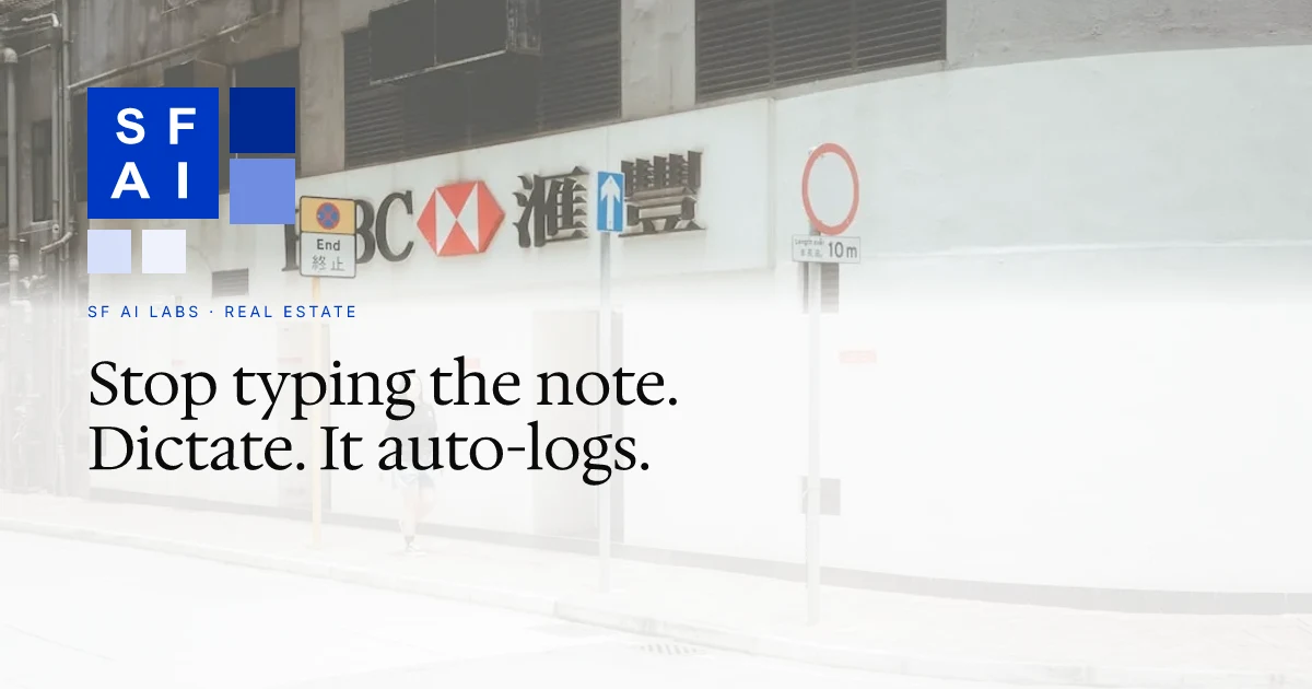 Stop typing call notes into the CRM. Dictate and auto-log.