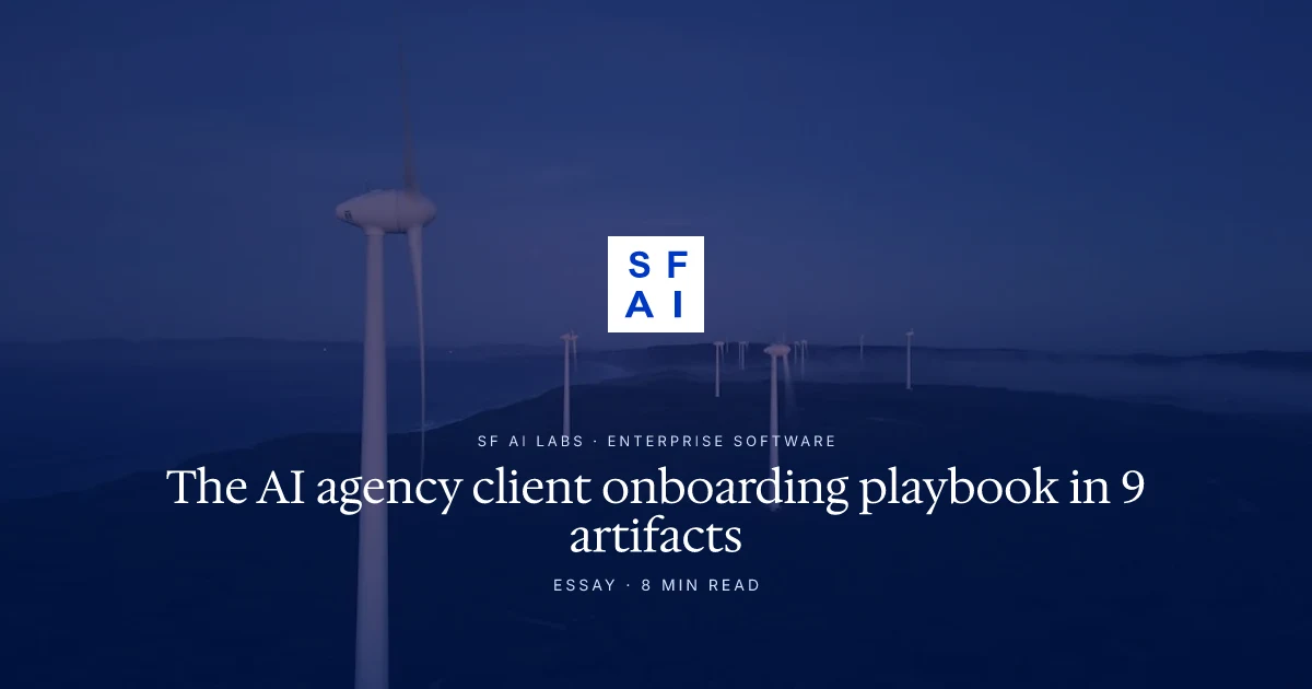 The AI agency client onboarding playbook in 9 artifacts