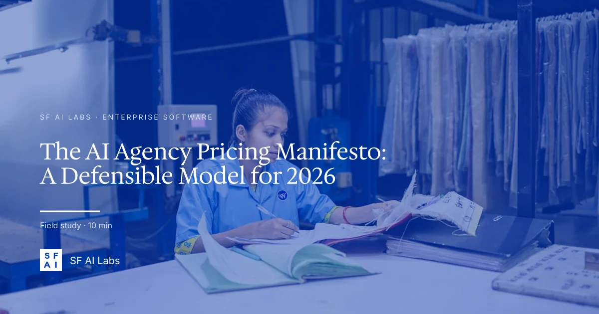 The AI Agency Pricing Manifesto: A Defensible Model for 2026