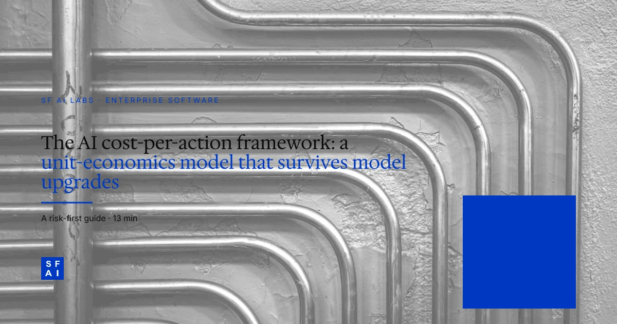 The AI cost-per-action framework: a unit-economics model that survives model upgrades