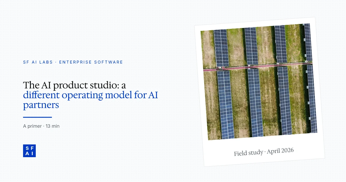The AI product studio: a different operating model for AI partners