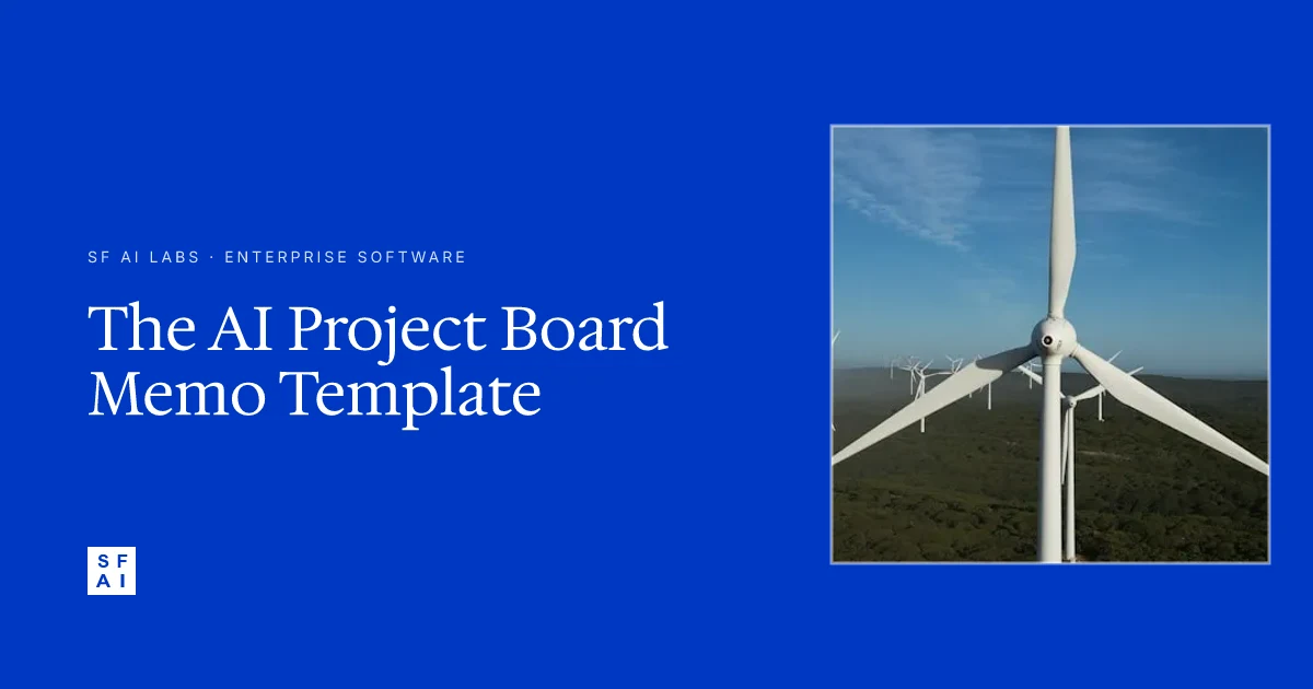 The AI Project Board Memo Template