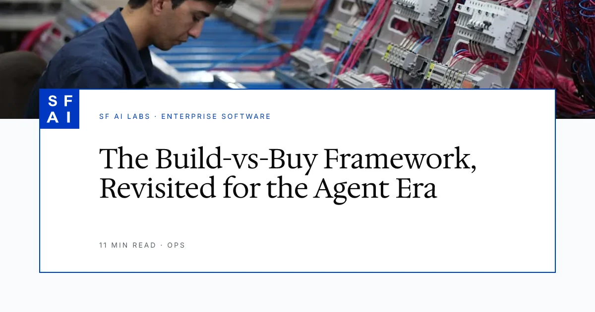 The Build-vs-Buy Framework, Revisited for the Agent Era