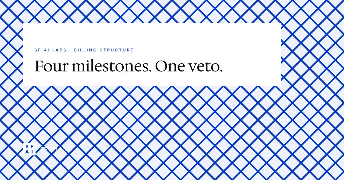 The case for milestone-based AI MVP billing