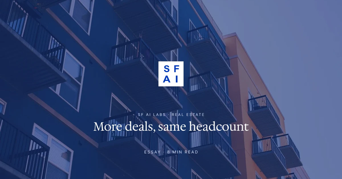 The CRE Deal Analysis Playbook: screening and underwriting more deals with a lean team