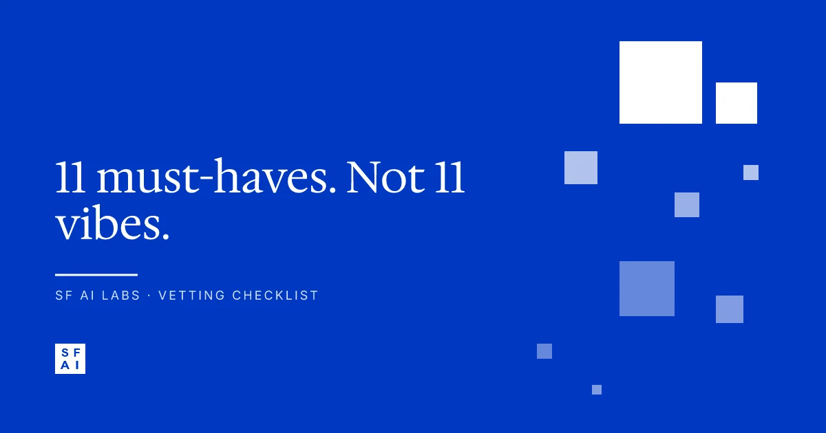 The Founder-Friendly AI Partner Checklist: 11 Must-Haves