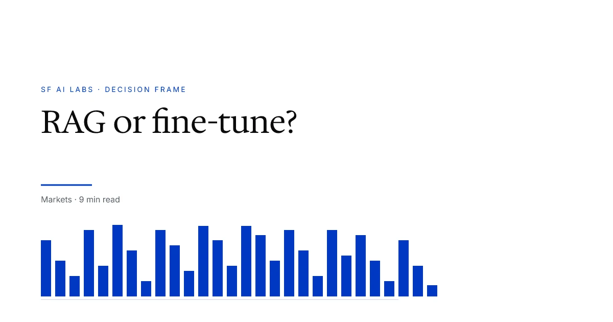 The RAG-vs-fine-tune decision for non-technical founders