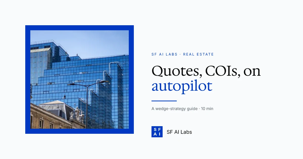 The Vendor Management Framework: quotes, COIs, and follow-ups on autopilot