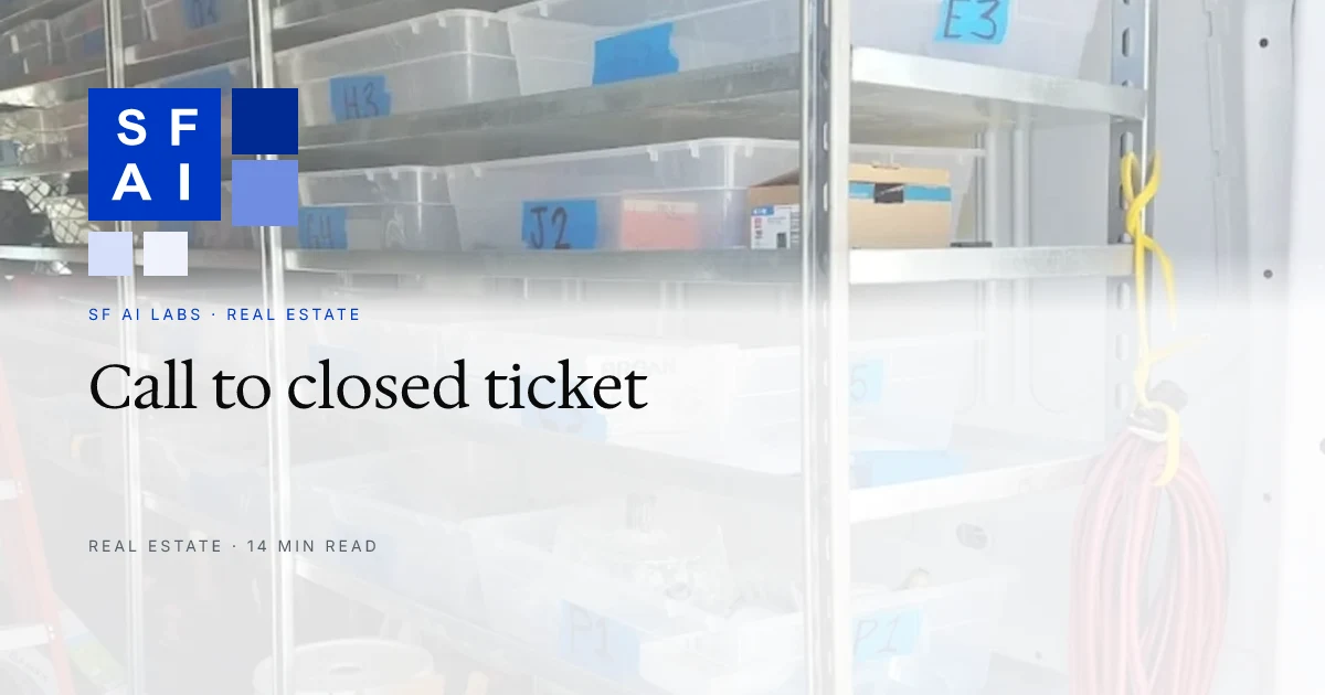 What is a maintenance workflow? From tenant call to closed ticket