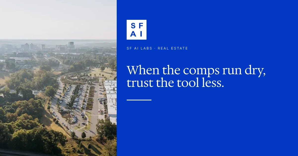 When AI comps stop working: thin markets and unique assets