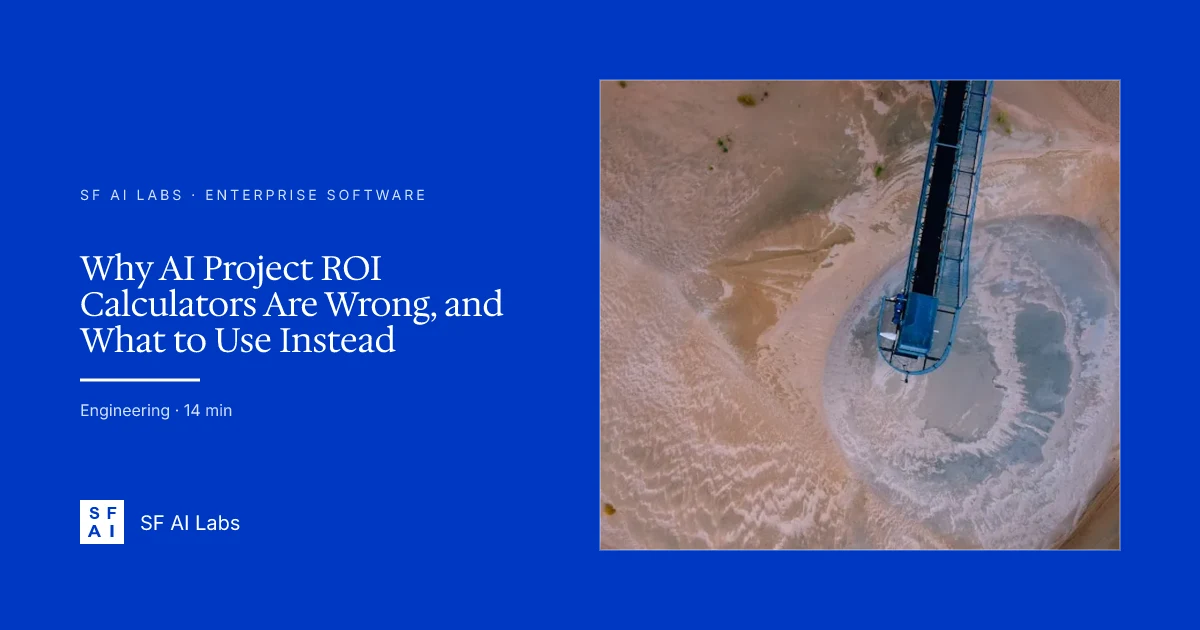 Why AI Project ROI Calculators Are Wrong, and What to Use Instead